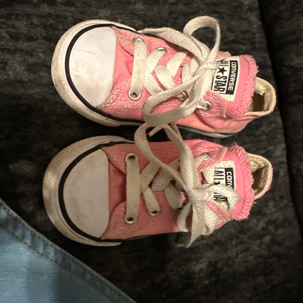 Converse Pink and White Chuck Taylor Sneakers